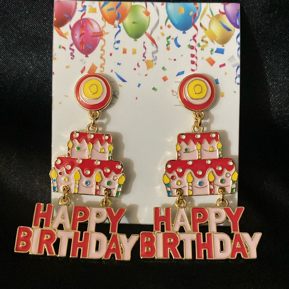 NWT Happy Birthday Earrings 🎂